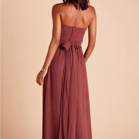 Grace Convertible Dress With Slit (chiffon rosewood, size small) - Picture 9 of 14